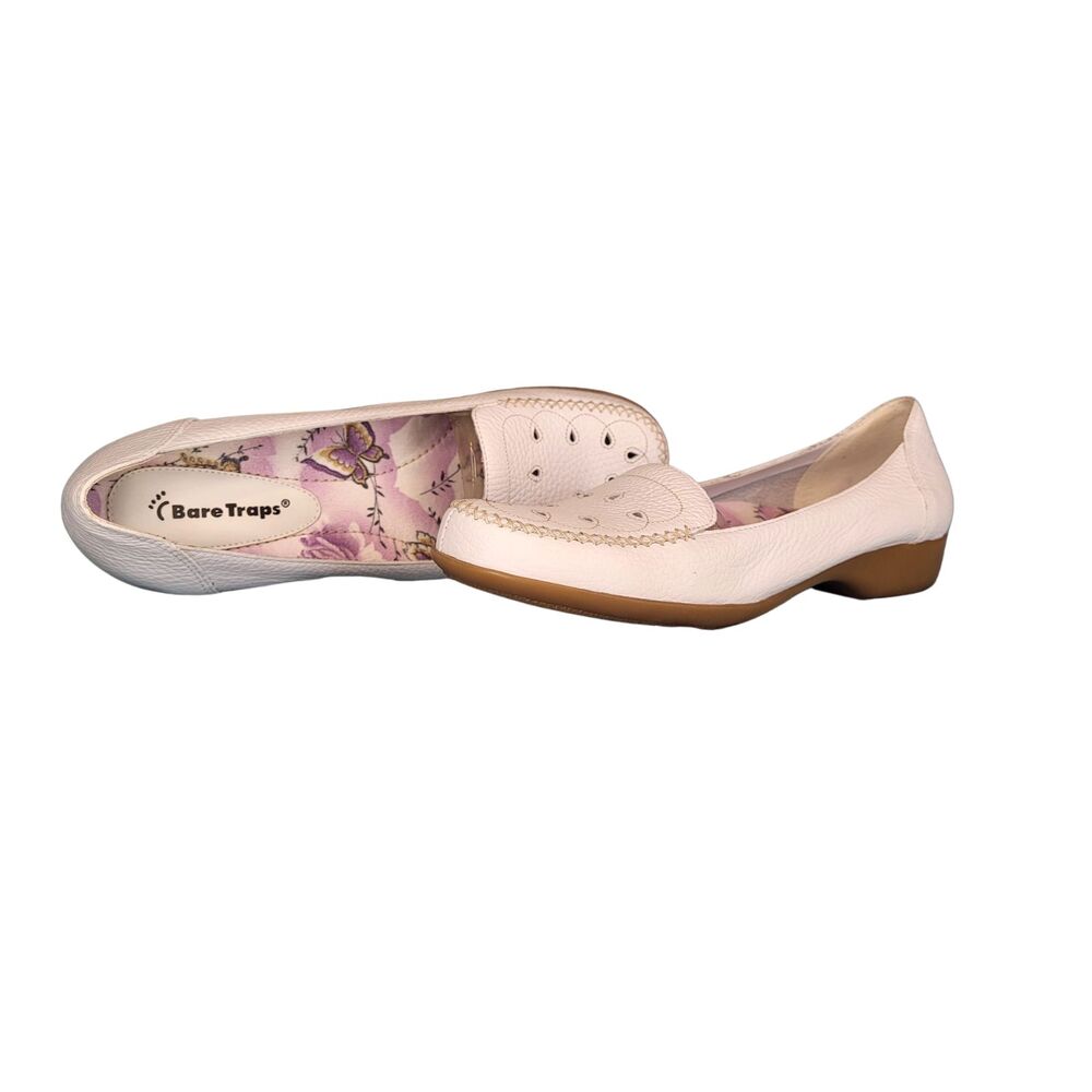 Bare Traps Patti White Driving Shoe, Loafer, Slip On Womens 7.5M Shoes Leather - Picture 4 of 10